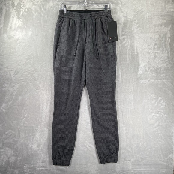 Lululemon Pants men's Small 28x30 Textured Double Knit Jogger Tall Fit Gray NWT